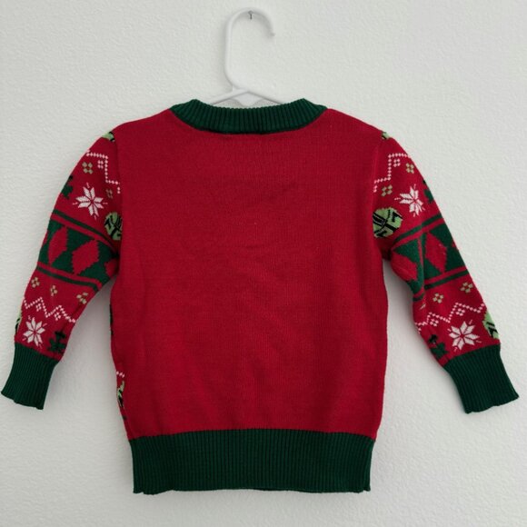 12Mo Kid's Star Wars Holiday Christmas Sweater - Baby Yoda "I Was Cute All Year" - Picture 5 of 5